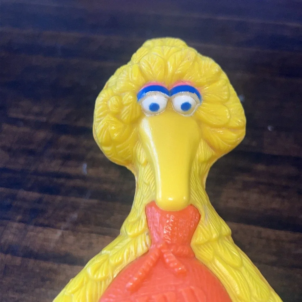 Big Bird Baby Rattle Vintage Sesame Street Toy 